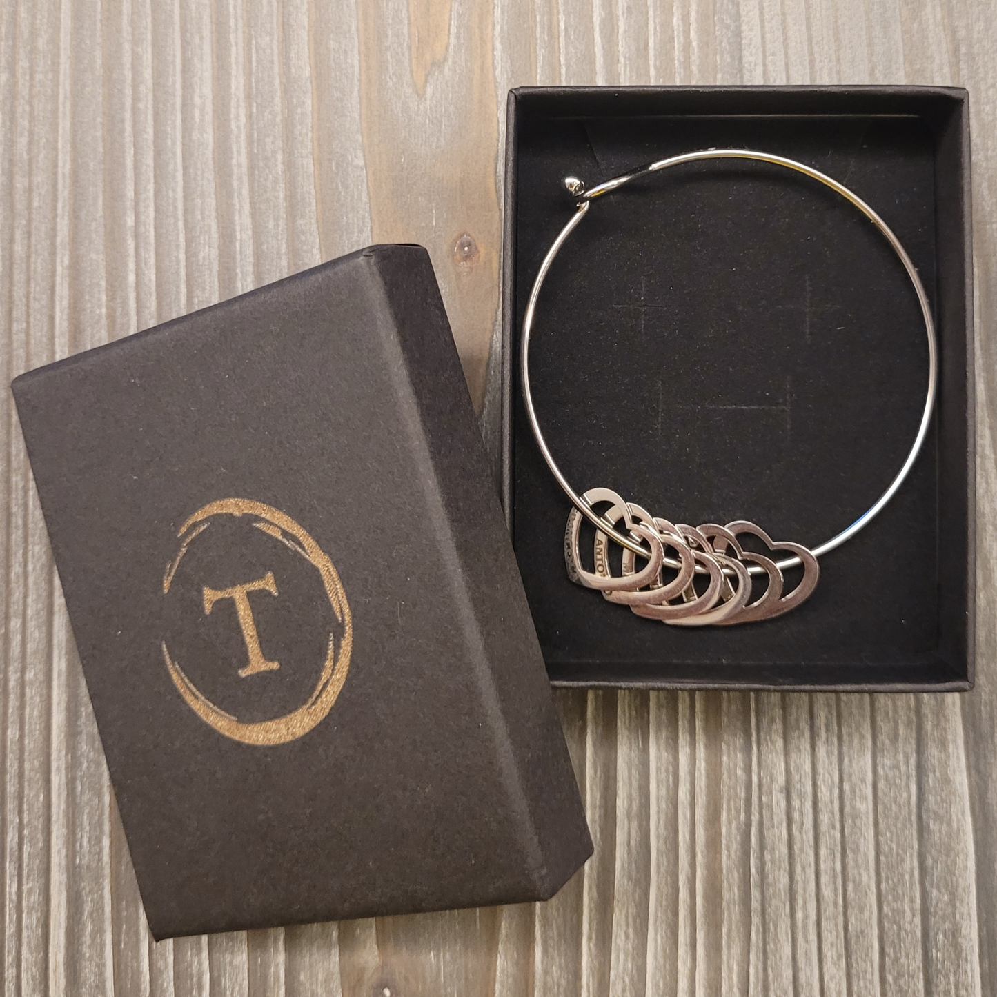 Bracciale con Ciondoli a Cuore Personalizzato